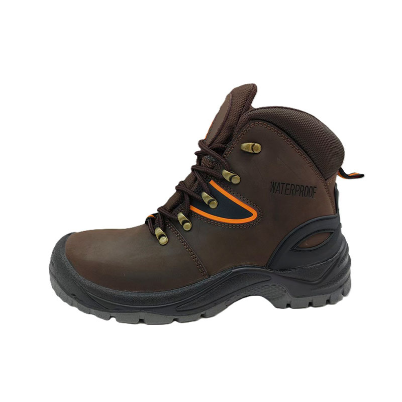 Zapatos de seguridad antideslizantes de cuero Crazy Horse