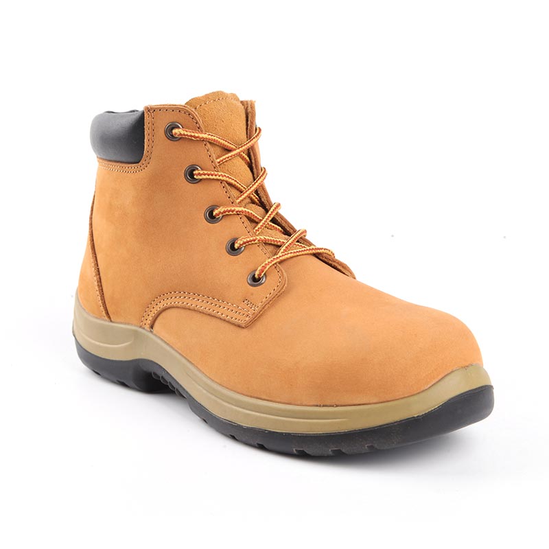 Botas de construcción impermeables de piel de vaca de corte medio