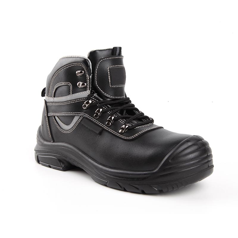 Zapatos de seguridad impermeables de piel de vaca de plena flor de corte medio