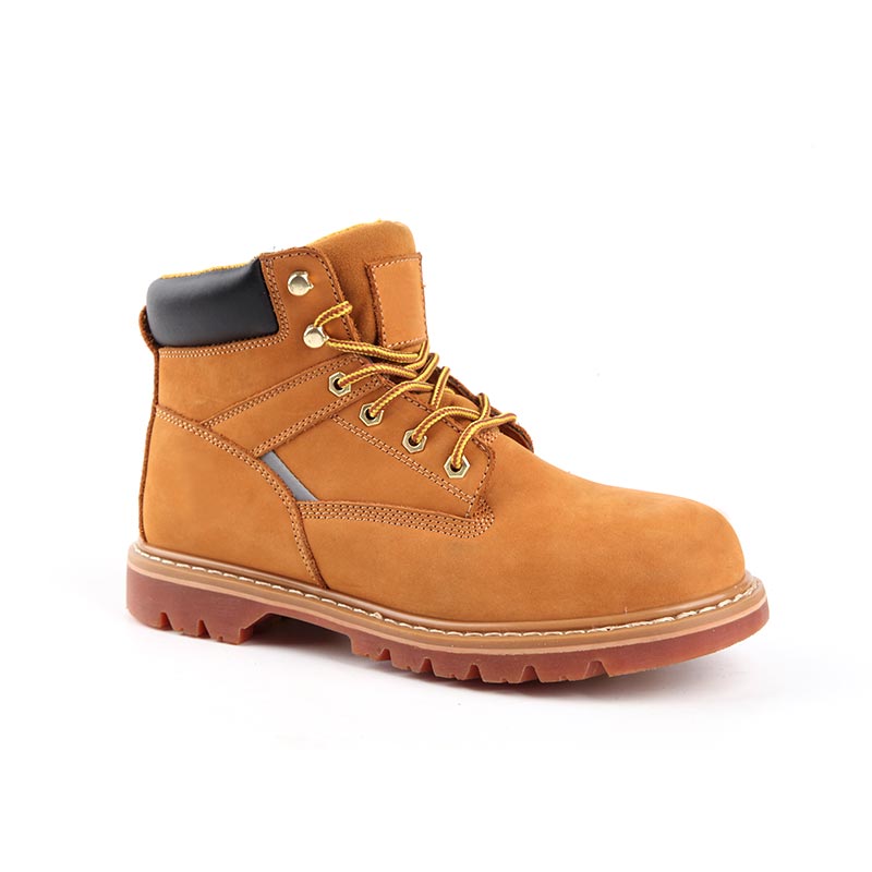 Zapatos de seguridad de nubuck de plena flor de corte medio