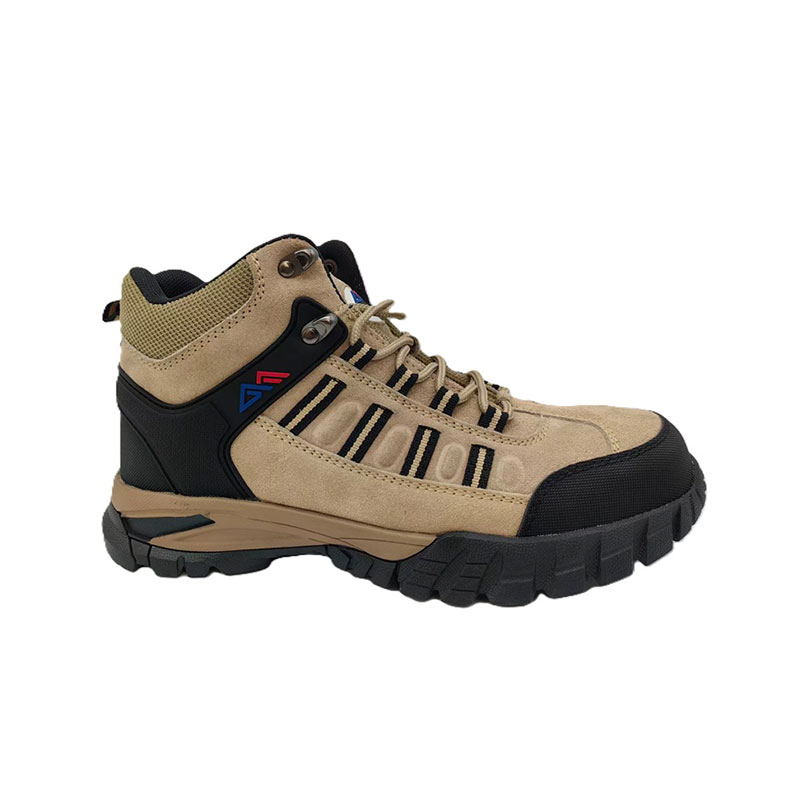 Zapatos de seguridad con entresuela compuesta de ante de piel de vaca